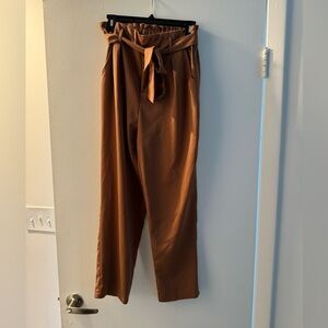 Windsor Tan Wide Leg Tie-Waist Pants